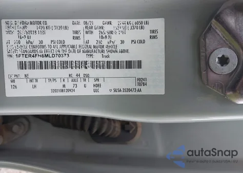 2021 Ford Ranger Xl from USA, damaged, VIN 1FTER4FH6MLD70373